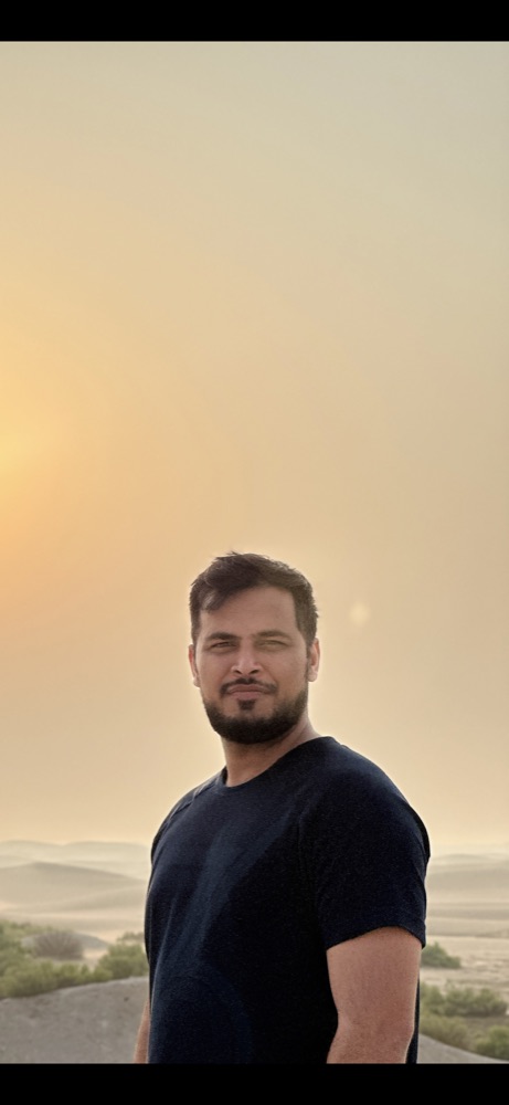 Bal Mukund at golden hour in the dunes